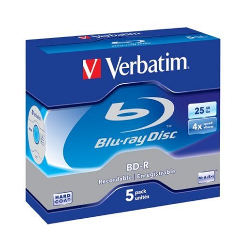 Verbatim Blu-ray Disk BD-R 25 GB 4x VE=5 Stück
