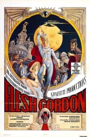 Flesh Gordon Retro Adult ( )Movie Poster Home Theater Decor Metal Tin Sign Wall Art Collection 8 inches x 12 inches