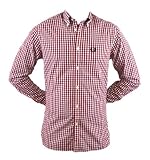 Fred Perry 3 Color Woven Gingham Men's Long Sleeved Button Up Shirt - More Colors