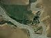 Aerial View of Farmers Fields near Dry Riverbeds Photographic Poster Print, 24x18