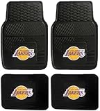 NBA Los Angeles Lakers Car Floor Mats Heavy Duty 4-Piece Vinyl - Front and Rear