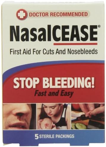 Nasalcease FirstAid Nosebleeds, 5-Count Box (Pack of 4)