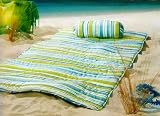 Liegematte Strandmatte 80x180 Matratze Nackenrolle15x40 Badematte 2tlg.