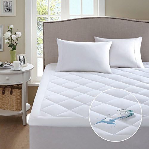 Waterproof Mattress Pad Queen Size 3M Scotchgard Treated Protects Your Bed For Use Under Your Bedding, Quilts, Duvet Covers, Bedspreads, Comforters, Comforter, Duvet Cover These Mattress Pads Can Go On Top of Your Mattress Topper
