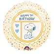 Peanuts Happy 1st Birthday 18" Mylar Balloon