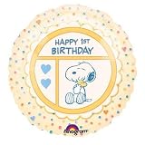 Peanuts Happy 1st Birthday 18" Mylar Balloon