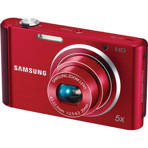 Samsung ST76 16 MP Compact Digital Camera - Red (EC-ST76ZZBPRUS)