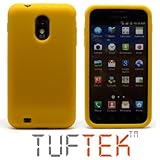 TUF TEK Bright Yellow Soft Silicone / Gel / Rubber Skin Cover Case for Spri ....