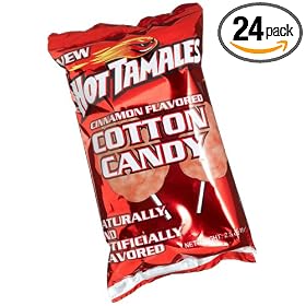 Hot Tamales Cinnamon Flavored Cotton Candy, 2.5-Ounce Bags (Pack of 24)