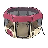 Jespet 45" Foldable Portable Dog/Cat/Rabbit/Puppy Pet Playpen Exercise Pen Kennel 600D Oxford Cloth with Carry Bag