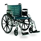 51lJVsMnvGL. SL160  Wheelchair 24x18 Black Adjustable Seat 24W x 18D/Padded, removable, desk length arms.