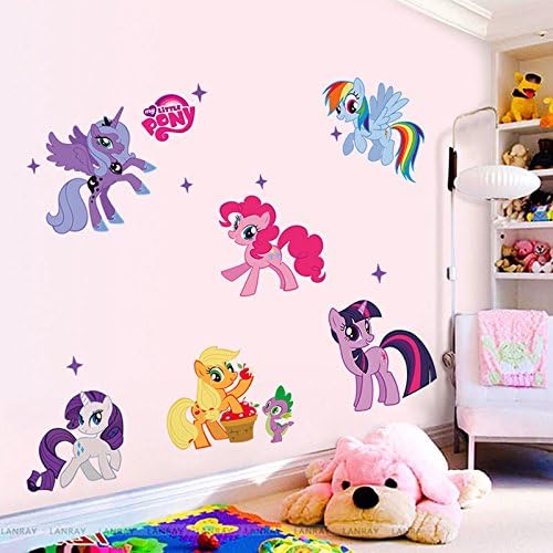 New Decor MY LITTLE PONY Cartoon Wall Decals Sticker Removable Vinyl Mural Kids Room Decor