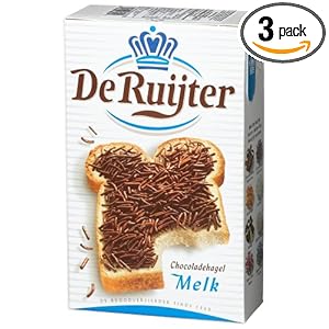 Deruyter Chocoadehagel Melk(Milk Chocolate Sprinkles), 14-Ounce Boxes (Pack of 3)