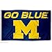 Michigan Wolverines Go Blue Logo Flag