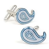 Enamel Dot Paisley Cufflinks