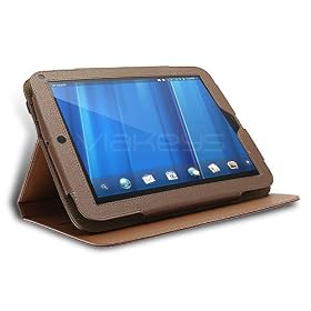 Celicious Leather Wallet Stand Case for HP TouchPad - Brown