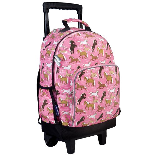 Wildkin Horses in Pink High Roller Rolling Backpack