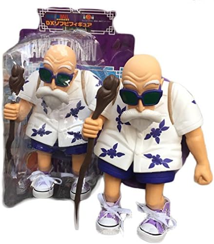 Bikeman Work Dragon Ball anime "Q"version image Master Roshi Dark blue clothes Plimsolls Model Toy PVC Character Model Birthday Gift For Boyfriend,Girlfriend,Cartoon Fans