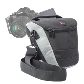 DURAGADGET Hardwearing SLR Camera Case For Panasonic DMC-FZ45, LUMIX DMC-G3, In Black & Grey