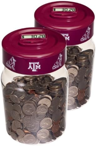 Texas A&M University  LCD Display Coin Jar - Medium (Pack Of 2)