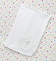 Pure Cotton Bird Embroidered Layette Shawl