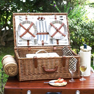 Cheshire Basket for 2 W/blanket -London Picnic At Ascot