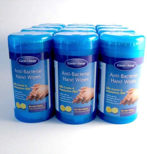 Anti-Bacterial Hand Wipes - 12 pk. case/ 80 ea.