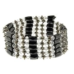 Magnetic Wrap Necklace/Bracelet - Clear Beads - 36'' in Length