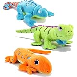 goDog Amphibianz Tough Plush Extra Large Dog Toy with Chew Guard Technology, Chameleon