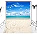 LB Tropical Beach Backdrops for Photography 5x7ft Vinyl Blue Sea and Sky Hawaii Beach Background for Wedding Moana Theme Birthday Party Portraits Photo Booth Backdrop
