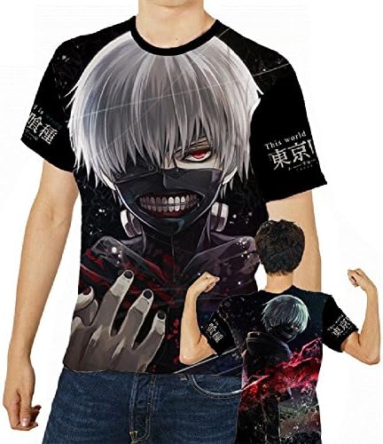 Kmoac Tokyo Ghoul Ken Kaneki T-shirt Short Sleeves Costume-4-XX-Large