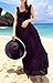 IL Caldo Womens Sun Hat Black & White Folding Floppy Derby Hat Wide Large Brim Travel Beach Cap,Black