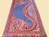 JAMAVAR DESIGNER SILK CASHMERE BEADED SHAWL WRAP THROW