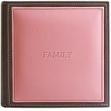 Torino Family, Pink, Faux Leather Photo Album 9x9", Holds 200 4x6" Pictures