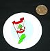 3" button / pin printed with country, international, lebanon