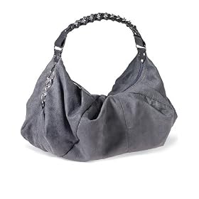 Sueded hobo bag