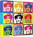 Peter Sellers - Pop Art Print (2-Tone; Andy Warhol's Che Guevara Style) 30 x 30 x 2 cm Medium Square Deep Box Canvas