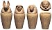 Set of Four Egyptian Canopic Jars, 9"H - Large