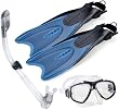 Cressi Palau Long Fins Focus Mask Dry Snorkel Set