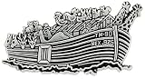 Sterling Silver 1 3/16 (30 mm) Noah's Ark Brooch Pin