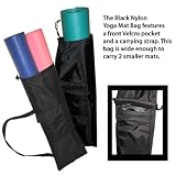 Yoga Mat Bag with Strap & Pocket - 30 x 10, Black