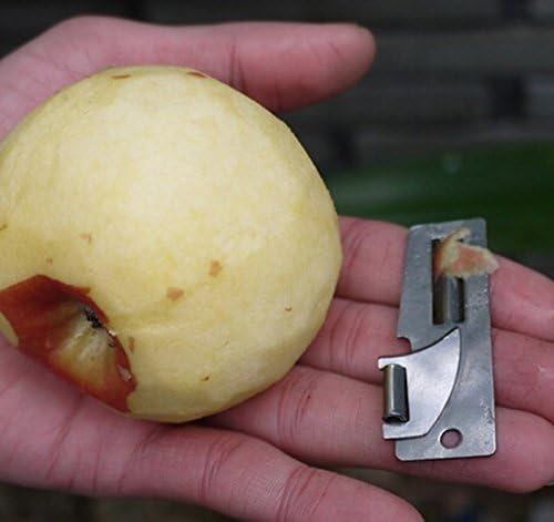 Fruit Multi Peeler Cutter 2" Double Peeler Stainless Steel 2 in 1 EDC Pocket Multi Tool Outdoor Opener