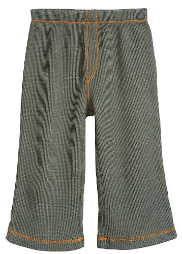 City Threads Soft Thermal Contrast Pull-Up Pant -- green size: 3t