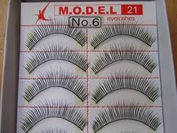Model 21 False High End Eyelashes No. 6 or 132 10 Pairs