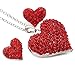 SoulBreezeCollection Valentine's Day Gift Red Heart Necklace Pendant Stud Post Earrings Set for Women