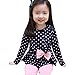 Little Hand Little Girls' Long Sleeve Shirts and Striped Leggings