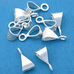 10 St. Silver Slider Bail Medium Perpendicular Ring 9mm