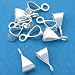 10 St. Silver Slider Bail Medium Perpendicular Ring 9mm