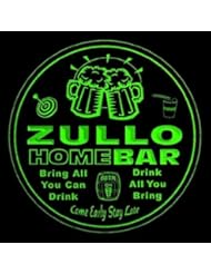 4x ccq49929-g ZULLO Family Name Home Bar Pub Beer club Gift 3D Coasters