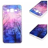 Samsung Galaxy Grand Prime ケース TPU カバー [ 強化ガラスフィルムを無料で贈ります ] SPENUS 高級TPU ケース 保護カバー 柔軟 軽量 超薄 耐衝撃 防塵 